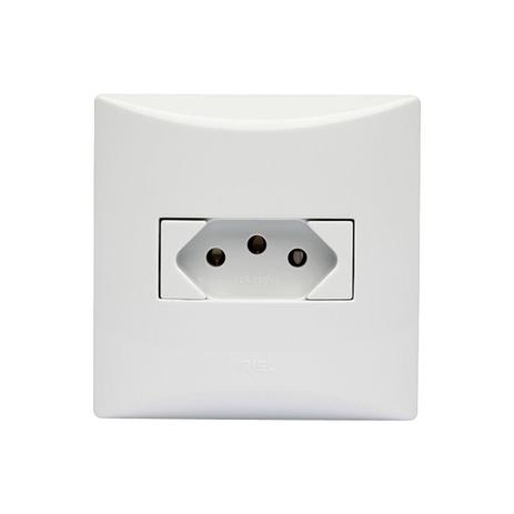 Conjunto de Tomada com 2 Polos + Terra 10a 250v Brava Branco - Iriel Menor preço em Conjunto de Tomada com 2 Polos + Terra 10a 250v Brava Branco - Iriel