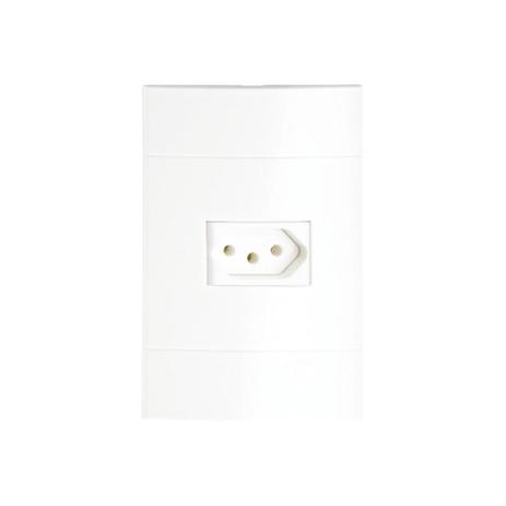 Conjunto de Tomada com Placa 4x2 Lunare 2p+T 10a 250v Branca - Schneider Menor preço em Conjunto de Tomada com Placa 4x2 Lunare 2p+T 10a 250v Branca - Schneider