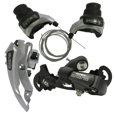 Conjunto de Transmissão 8 Velocidades Preto/Prata - Sem marca Menor preço em Conjunto de Transmissão 8 Velocidades Preto/Prata - Sem marca