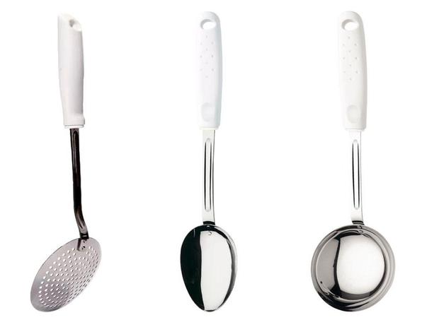 Conjunto de Utensílios 3 Peças em Aço Inox Utilita Branco Tramontina Menor preço em Conjunto de Utensílios 3 Peças em Aço Inox Utilita Branco Tramontina