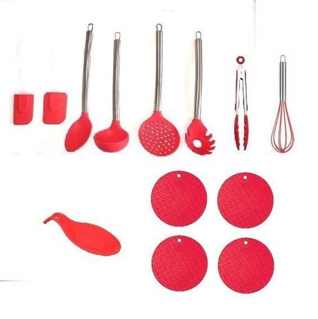 Conjunto De Utensílios De Cozinha Colheres De Silicone 13 Pç - Clink Menor preço em Conjunto De Utensílios De Cozinha Colheres De Silicone 13 Pç - Clink