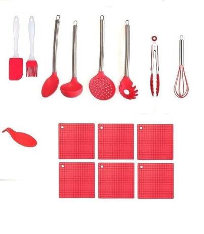 Conjunto De Utensílios De Cozinha Colheres De Silicone 15 Pç - Clink Menor preço em Conjunto De Utensílios De Cozinha Colheres De Silicone 15 Pç - Clink
