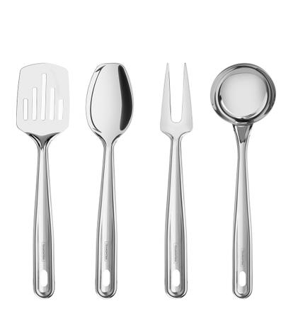 Conjunto de Utensílios em Aço Inox com 4 Peças Extrata Tramontina Menor preço em Conjunto de Utensílios em Aço Inox com 4 Peças Extrata Tramontina