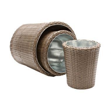 Conjunto de vasos de fibra sintetica 3 pcs - Btc decor Menor preço em Conjunto de vasos de fibra sintetica 3 pcs - Btc decor