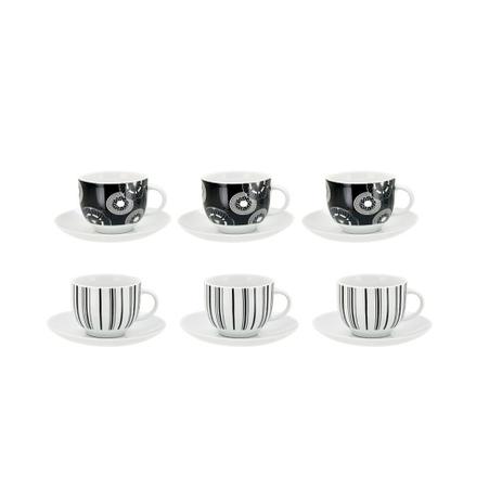 Conjunto de Xícara Com Pires Para Café 12 Peças Balck Modern - Casambiente é ruim? Conjunto de Xícara Com Pires Para Café 12 Peças Balck Modern - Casambiente é boa?