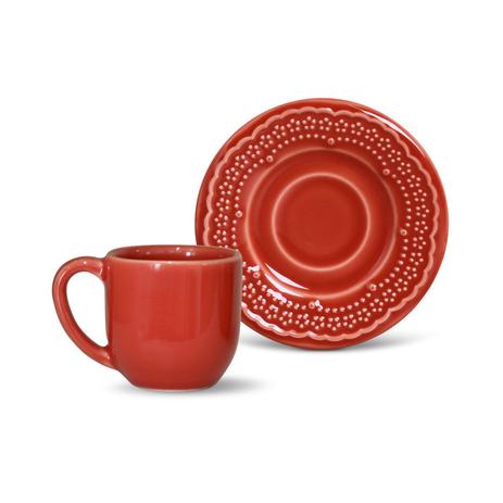 Conjunto de xícaras cafe 6pcs madeleine vermelho porto brasil Menor preço em Conjunto de xícaras cafe 6pcs madeleine vermelho porto brasil