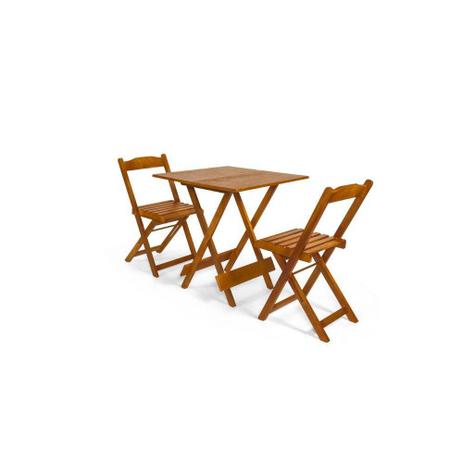 Conjunto Dobrável 70x70 Com 2 Cadeiras - Mel - BTB Móveis é boa?