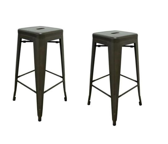 Conjunto Duas Banquetas Tolix Alta Bronze - Or Design Menor preço em Conjunto Duas Banquetas Tolix Alta Bronze - Or Design