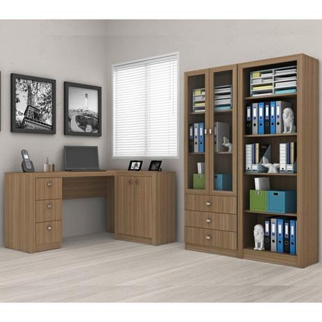 Conjunto Escritorio ME-4100 ME-4104 ME-4114 Amendoa Tecno Mobili é boa?