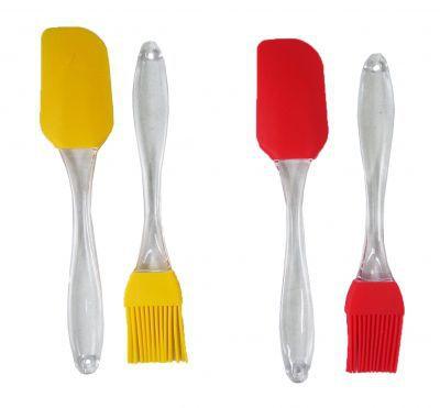 Conjunto Espatula e Pincel Silicone Cabo Acrílico - 132710 - Top rio Menor preço em Conjunto Espatula e Pincel Silicone Cabo Acrílico - 132710 - Top rio