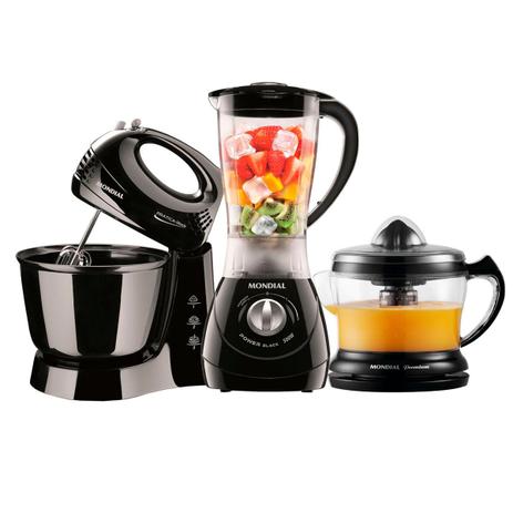 Conjunto Especial Espremedor + Liquidificador + Batedeira Gourmet 127V Mondial Menor preço em Conjunto Especial Espremedor + Liquidificador + Batedeira Gourmet 127V Mondial