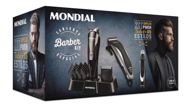 Conjunto Especial Mondial Kit Barber KT-72 Preto Menor preço em Conjunto Especial Mondial Kit Barber KT-72 Preto