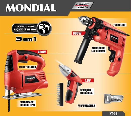 Conjunto Especial Mondial KT-68 Menor preço em Conjunto Especial Mondial KT-68