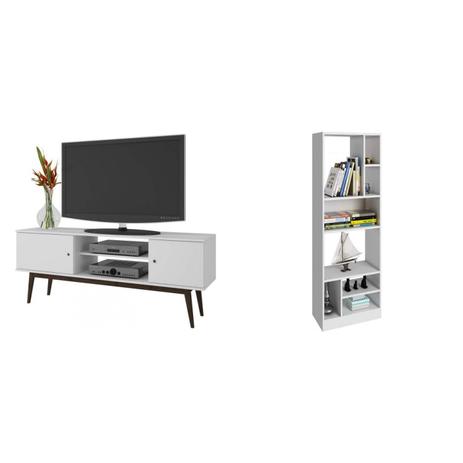 Conjunto Estante e Rack para TV 50 Polegadas MadeiraMadeira 428779 Branco - Brv móveis é boa?