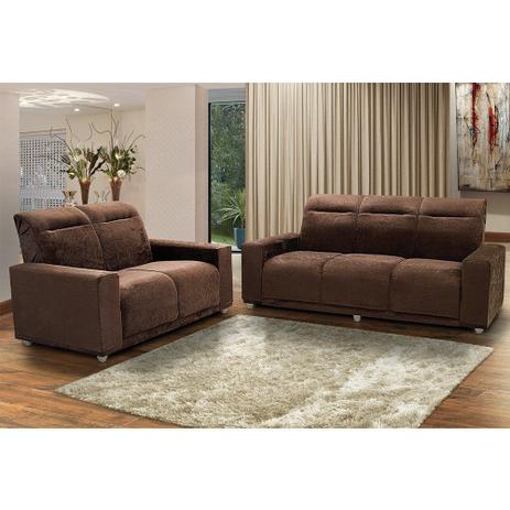Conjunto Estofado 3 e 2 Lugares Bali - Jandaia Tecido Suede Amassado Menor preço em Conjunto Estofado 3 e 2 Lugares Bali - Jandaia Tecido Suede Amassado