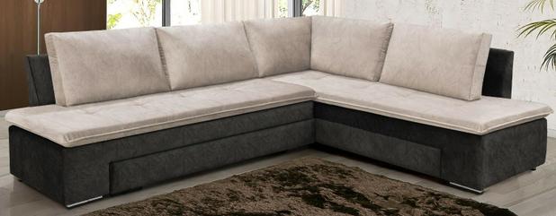 Conjunto Estofado Sofa Cama Imperium 6 Lugares Tecido Preto Com Creme - Hellen - Hellen colchões e estofados Menor preço em Conjunto Estofado Sofa Cama Imperium 6 Lugares Tecido Preto Com Creme - Hellen - Hellen colchões e estofados