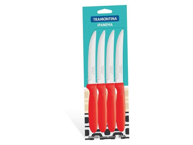 Conjunto facas chur 12 pcs ipanema vermelho laminas de aco inox e cabos de polipropileno tramontina Menor preço em Conjunto facas chur 12 pcs ipanema vermelho laminas de aco inox e cabos de polipropileno tramontina