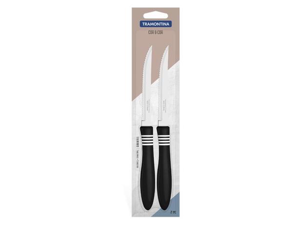 Conjunto facas chur frutas 2 pcs cor e cor preto laminas aco inox e cabos polipropileno tramontina Menor preço em Conjunto facas chur frutas 2 pcs cor e cor preto laminas aco inox e cabos polipropileno tramontina
