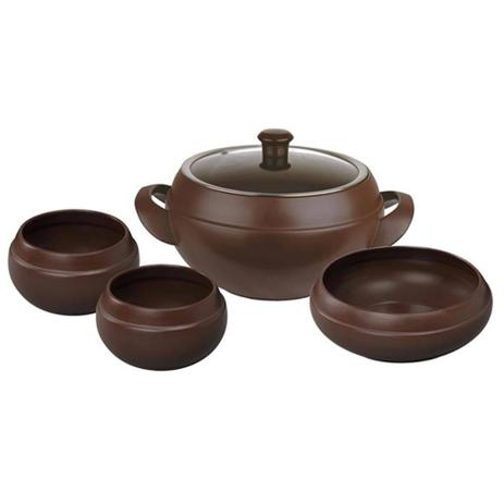 Conjunto Feijoada 4 Pcs - Chocolate - Ceraflame Menor preço em Conjunto Feijoada 4 Pcs - Chocolate - Ceraflame