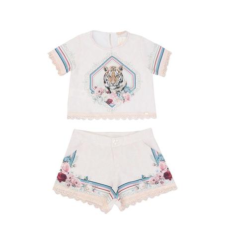 Conjunto Feminino Blusa e Short Estampa Tigre - Petit cherie Menor preço em Conjunto Feminino Blusa e Short Estampa Tigre - Petit cherie