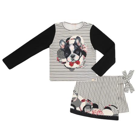 Conjunto Feminino Infantil Manga Longa Estampa Dog - Petit cherie Menor preço em Conjunto Feminino Infantil Manga Longa Estampa Dog - Petit cherie