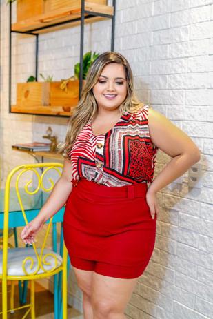 Conjunto Feminino Plus Size Blusa + Short Moda Roupas Femininas - Bellucy modas Menor preço em Conjunto Feminino Plus Size Blusa + Short Moda Roupas Femininas - Bellucy modas