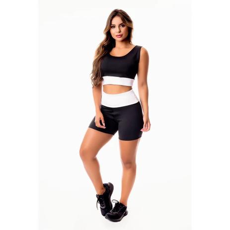 short preto com branco