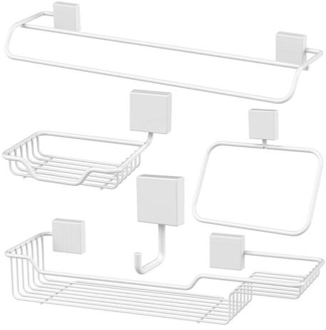 Conjunto Fixação Parafuso Banheiro 5 Peças - Branco - Future Menor preço em Conjunto Fixação Parafuso Banheiro 5 Peças - Branco - Future