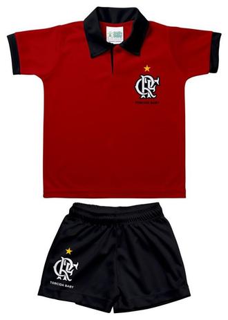 Conjunto Flamengo Uniforme Bebê Polo - Torcida Baby - Revedor Menor preço em Conjunto Flamengo Uniforme Bebê Polo - Torcida Baby - Revedor