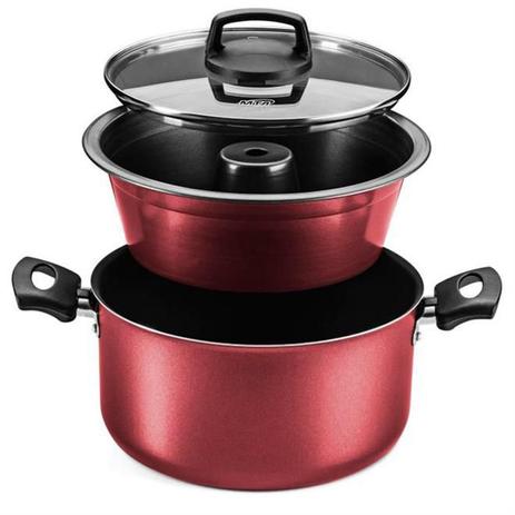 Conjunto Forma Pudim 20 Cm Alumínio Antiaderente 8923 Mta Menor preço em Conjunto Forma Pudim 20 Cm Alumínio Antiaderente 8923 Mta