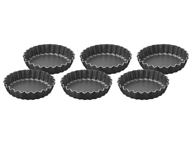 Conjunto formas tortinhas 6 peças brasil pre aluminio com revestimento antiaderente tramontina Menor preço em Conjunto formas tortinhas 6 peças brasil pre aluminio com revestimento antiaderente tramontina