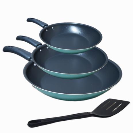 Conjunto Frigideira Antiaderente Color n16, 18 e 20 + 1 Espátula de Nylon- - Marcolar é ruim? Conjunto Frigideira Antiaderente Color n16, 18 e 20 + 1 Espátula de Nylon- - Marcolar é boa?