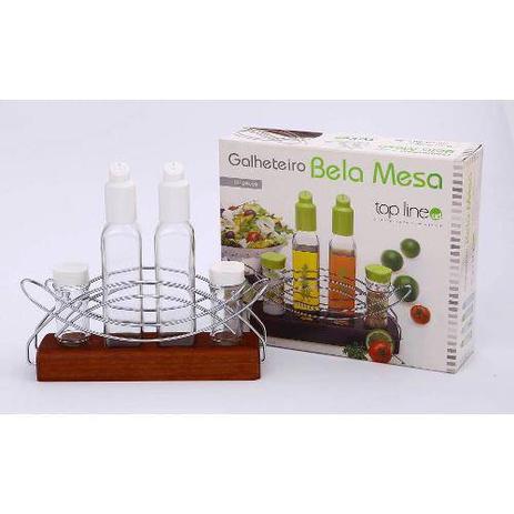 Conjunto Galheteiro Bela Mesa Com 5 Peças - Top Line Menor preço em Conjunto Galheteiro Bela Mesa Com 5 Peças - Top Line