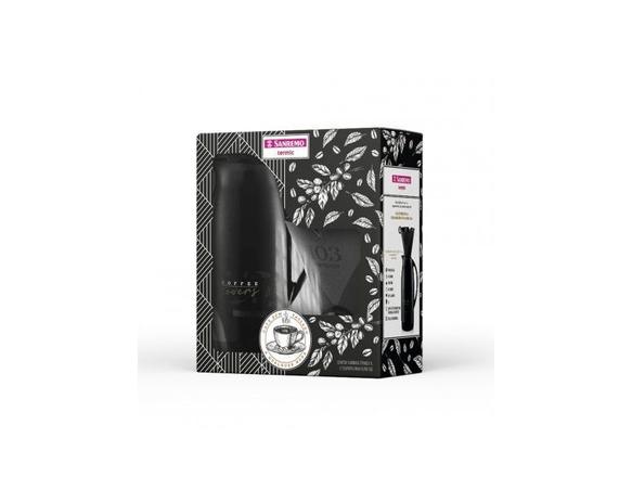 Conjunto garrafa térmica 1l + suporte p/ filtro cafe preto - SANREMO Menor preço em Conjunto garrafa térmica 1l + suporte p/ filtro cafe preto - SANREMO
