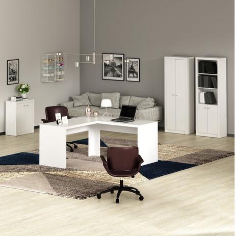 Conjunto Home Office 4 Peças 1 Mesa para Escritório em L 1 Estante 1 Armário e 1 Balcão Tecno Mobili Branco é ruim? Conjunto Home Office 4 Peças 1 Mesa para Escritório em L 1 Estante 1 Armário e 1 Balcão Tecno Mobili Branco é boa?