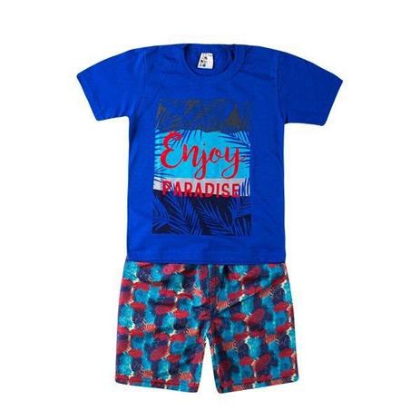 Conjunto Infantil Alemara Menino Camiseta e Shorts Tactel Paraíso Azul é boa?