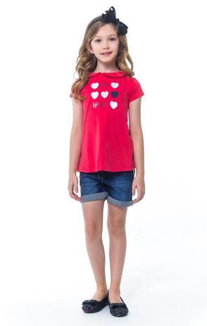 Conjunto Infantil Blusa Com Gola + Bermuda Jeans - Tamanho 4 - Casa de bonecas é boa?