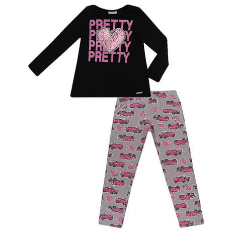 Conjunto Infantil Blusa e Legging Estampa Carro Pink - Momi Menor preço em Conjunto Infantil Blusa e Legging Estampa Carro Pink - Momi
