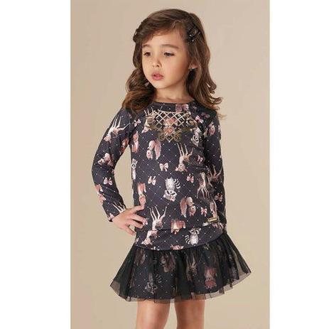 conjunto de saia e blusa manga longa