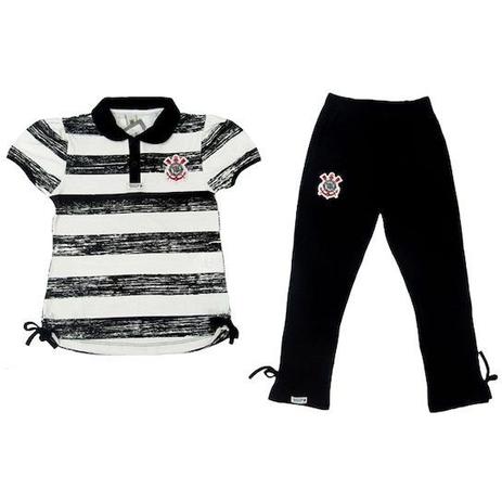 Conjunto Infantil Corinthians Polo e Legging Oficial - Revedor Menor preço em Conjunto Infantil Corinthians Polo e Legging Oficial - Revedor