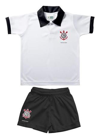 Conjunto Infantil Corinthians Polo Oficial - Torcida Baby Menor preço em Conjunto Infantil Corinthians Polo Oficial - Torcida Baby