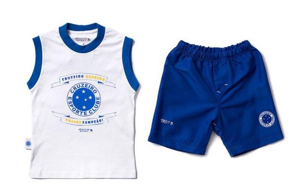 Conjunto Infantil Cruzeiro Regata Oficial - Revedor Menor preço em Conjunto Infantil Cruzeiro Regata Oficial - Revedor