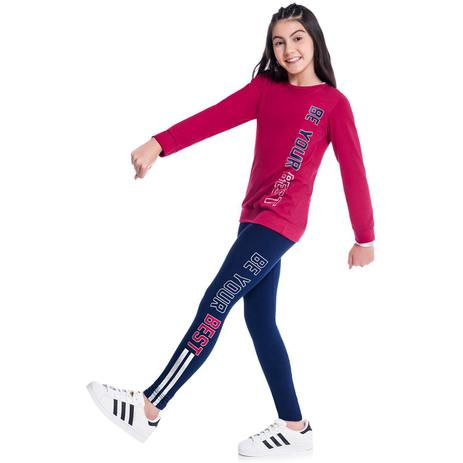 conjunto de blusa e legging infantil