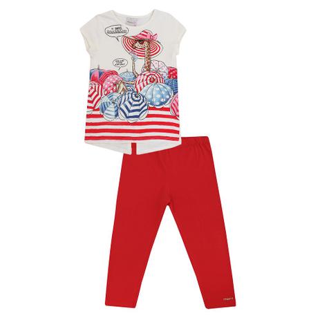 Conjunto Infantil feminino Momi Blusa e Legging Girafa Menor preço em Conjunto Infantil feminino Momi Blusa e Legging Girafa