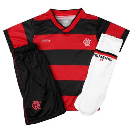 Conjunto Infantil Flamengo Uniforme Dry Oficial - Revedor Menor preço em Conjunto Infantil Flamengo Uniforme Dry Oficial - Revedor