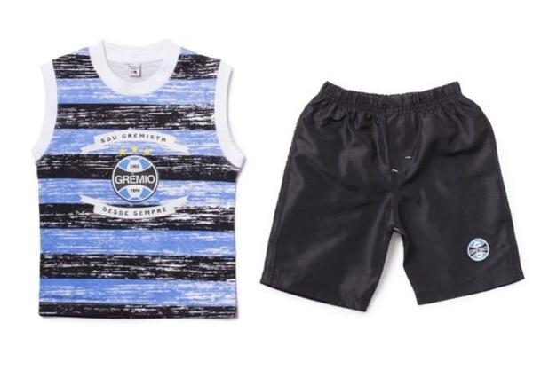 Conjunto Infantil Grêmio Regata Oficial - Revedor Menor preço em Conjunto Infantil Grêmio Regata Oficial - Revedor