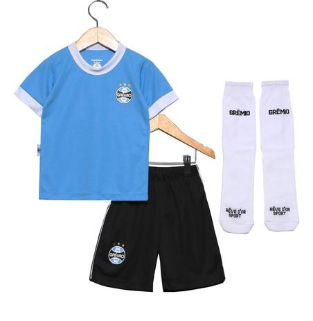 Conjunto Infantil Grêmio Uniforme Artilheiro Oficial - Revedor Menor preço em Conjunto Infantil Grêmio Uniforme Artilheiro Oficial - Revedor