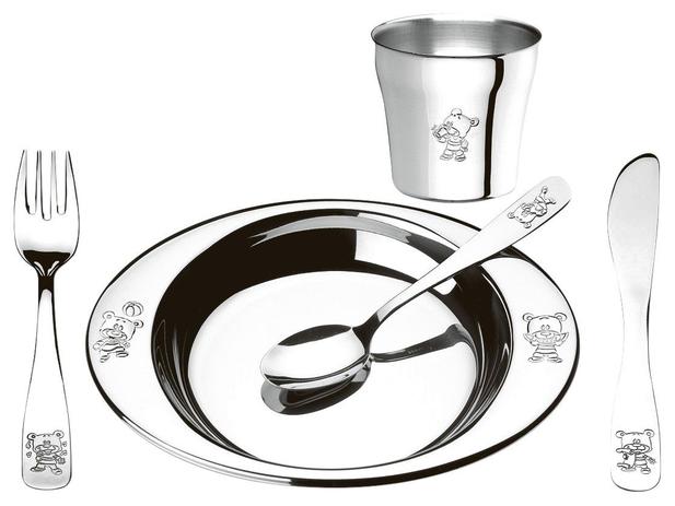 Conjunto Infantil Inox 5 Peças Brinox Friends Club - 1710/101 Menor preço em Conjunto Infantil Inox 5 Peças Brinox Friends Club - 1710/101