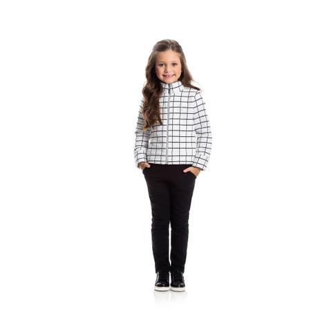 Conjunto Infantil Jaqueta Matelassê e Calça Molecotton TMX Xadrez Branco Menor preço em Conjunto Infantil Jaqueta Matelassê e Calça Molecotton TMX Xadrez Branco