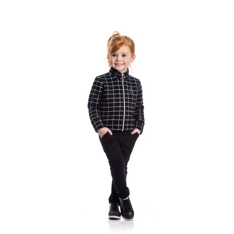 Conjunto Infantil Jaqueta Matelassê e Calça Molecotton TMX Xadrez Preto Menor preço em Conjunto Infantil Jaqueta Matelassê e Calça Molecotton TMX Xadrez Preto